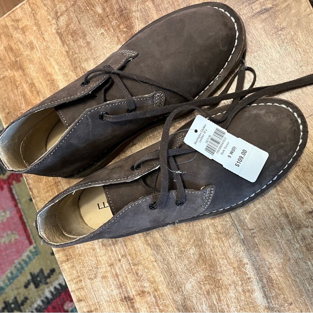 Brown Leather Lace-Up Shoes